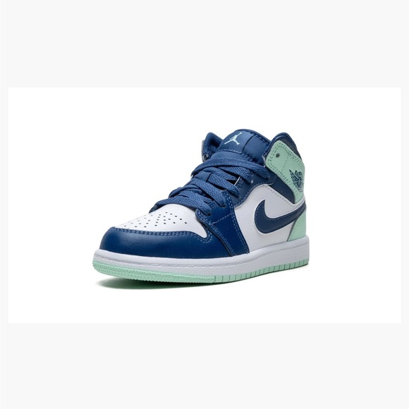 Jordan 1 Mid Mystic Navy Mint Foam sneakers PS 12c toddler Nike - Picture 4 of 13